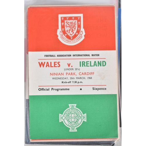 233 - A COLLECTION OF WALES FOOTBALL PROGRAMMES, programmes range from 1965 to 1976, featuring Wales v Eng... 