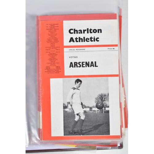 234 - A COLLECTION OF CHARLTON ATHLETIC FOOTBALL CLUB PROGRAMMES, programmes range from 1958 to 1990, feat... 