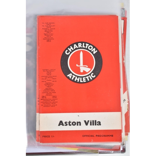 234 - A COLLECTION OF CHARLTON ATHLETIC FOOTBALL CLUB PROGRAMMES, programmes range from 1958 to 1990, feat... 