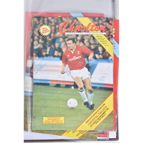 234 - A COLLECTION OF CHARLTON ATHLETIC FOOTBALL CLUB PROGRAMMES, programmes range from 1958 to 1990, feat... 