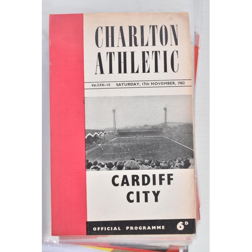 234 - A COLLECTION OF CHARLTON ATHLETIC FOOTBALL CLUB PROGRAMMES, programmes range from 1958 to 1990, feat... 