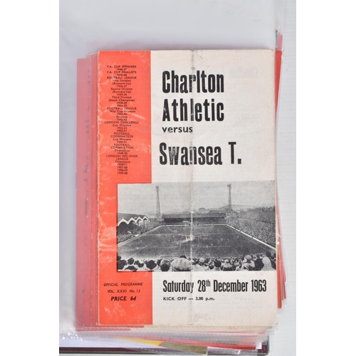 234 - A COLLECTION OF CHARLTON ATHLETIC FOOTBALL CLUB PROGRAMMES, programmes range from 1958 to 1990, feat... 