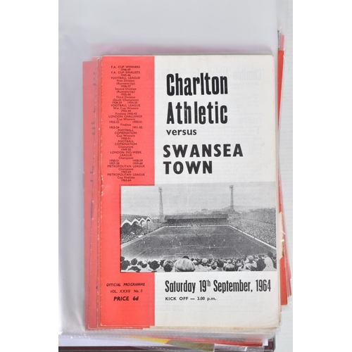 234 - A COLLECTION OF CHARLTON ATHLETIC FOOTBALL CLUB PROGRAMMES, programmes range from 1958 to 1990, feat... 