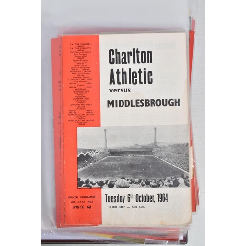 234 - A COLLECTION OF CHARLTON ATHLETIC FOOTBALL CLUB PROGRAMMES, programmes range from 1958 to 1990, feat... 