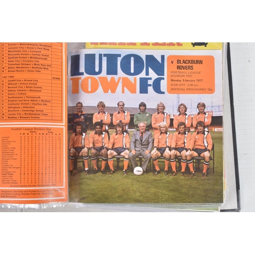 235 - A COLLECTION OF LUTON TOWN FOOTBALL CLUB PROGRAMMES, programmes range from 1970 to 2001, featuring L... 