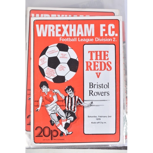 237 - A COLLECTION OF WREXHAM FOOTBALL CLUB PROGRAMMES, programmes range from 1958 to 1992, featuring Wrex... 