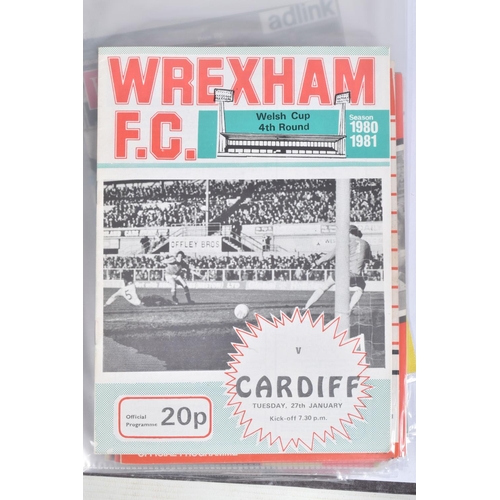 237 - A COLLECTION OF WREXHAM FOOTBALL CLUB PROGRAMMES, programmes range from 1958 to 1992, featuring Wrex... 