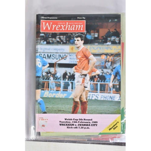 237 - A COLLECTION OF WREXHAM FOOTBALL CLUB PROGRAMMES, programmes range from 1958 to 1992, featuring Wrex... 