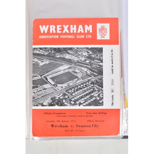 237 - A COLLECTION OF WREXHAM FOOTBALL CLUB PROGRAMMES, programmes range from 1958 to 1992, featuring Wrex... 