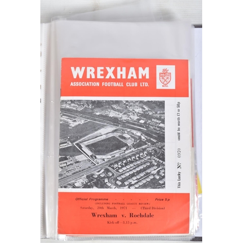 237 - A COLLECTION OF WREXHAM FOOTBALL CLUB PROGRAMMES, programmes range from 1958 to 1992, featuring Wrex... 