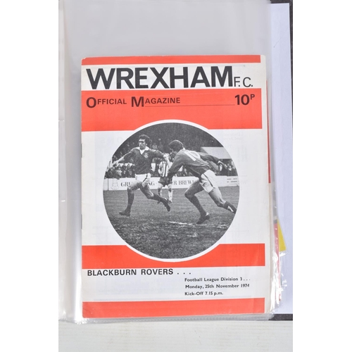 237 - A COLLECTION OF WREXHAM FOOTBALL CLUB PROGRAMMES, programmes range from 1958 to 1992, featuring Wrex... 