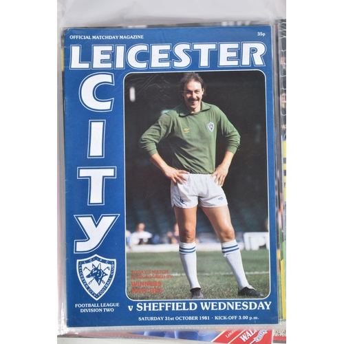 238 - A COLLECTION OF LEICESTER CITY FOOTBALL CLUB PROGRAMMES, programmes range from 1979 to 2007, featuri... 