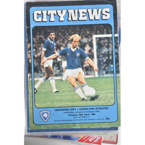 238 - A COLLECTION OF LEICESTER CITY FOOTBALL CLUB PROGRAMMES, programmes range from 1979 to 2007, featuri... 