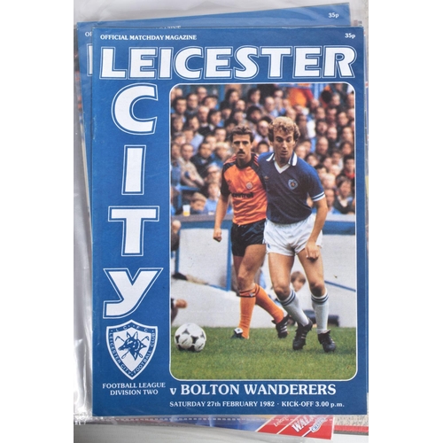 238 - A COLLECTION OF LEICESTER CITY FOOTBALL CLUB PROGRAMMES, programmes range from 1979 to 2007, featuri... 