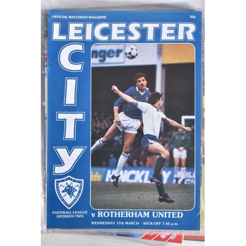 238 - A COLLECTION OF LEICESTER CITY FOOTBALL CLUB PROGRAMMES, programmes range from 1979 to 2007, featuri... 