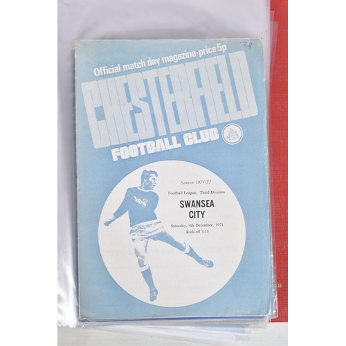 239 - A COLLECTION OF BARNSLEY, MANSFIELD TOWN AND CHESTERFIELD FOOTBALL CLUB PROGRAMMES, Barnsley  progra... 