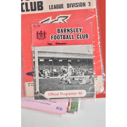 239 - A COLLECTION OF BARNSLEY, MANSFIELD TOWN AND CHESTERFIELD FOOTBALL CLUB PROGRAMMES, Barnsley  progra... 