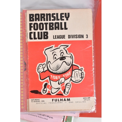 239 - A COLLECTION OF BARNSLEY, MANSFIELD TOWN AND CHESTERFIELD FOOTBALL CLUB PROGRAMMES, Barnsley  progra... 