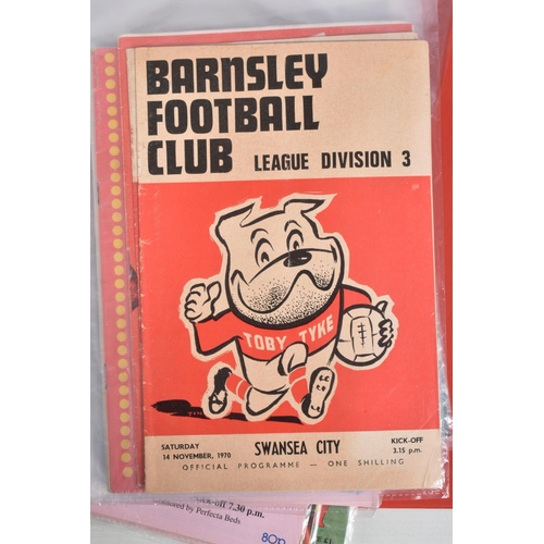 239 - A COLLECTION OF BARNSLEY, MANSFIELD TOWN AND CHESTERFIELD FOOTBALL CLUB PROGRAMMES, Barnsley  progra... 