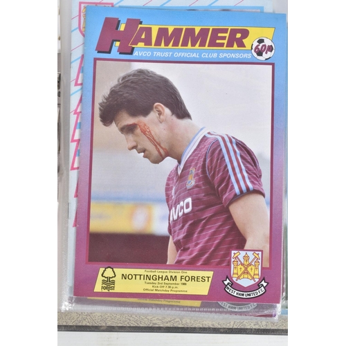 240 - A COLLECTION OF WEST HAM AND BRENTFORD FOOTBALL CLUB PROGRAMMES, West Ham  programmes range from 198... 