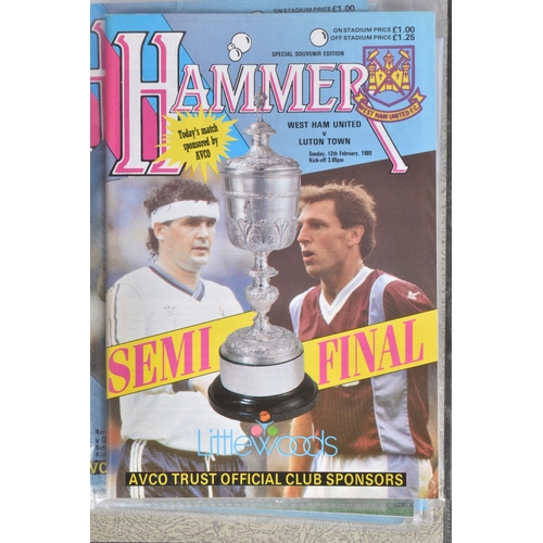 240 - A COLLECTION OF WEST HAM AND BRENTFORD FOOTBALL CLUB PROGRAMMES, West Ham  programmes range from 198... 