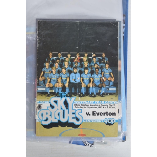 241 - A COLLECTION OF COVENTRY CITY FOOTBALL CLUB PROGRAMMES, programmes range from 1983 to 1991, featurin... 