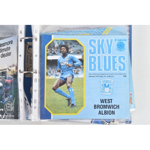 241 - A COLLECTION OF COVENTRY CITY FOOTBALL CLUB PROGRAMMES, programmes range from 1983 to 1991, featurin... 