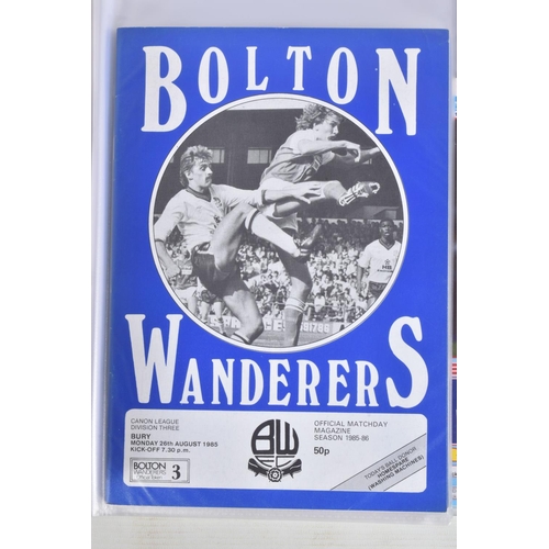 242 - A COLLECTION OF BOLTON WANDERERS AND WIGAN ATHLETIC FOOTBALL CLUB PROGRAMMES, Bolton Wanderers  prog... 