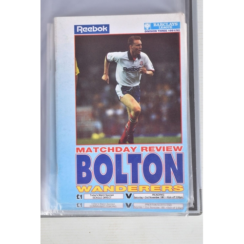 242 - A COLLECTION OF BOLTON WANDERERS AND WIGAN ATHLETIC FOOTBALL CLUB PROGRAMMES, Bolton Wanderers  prog... 