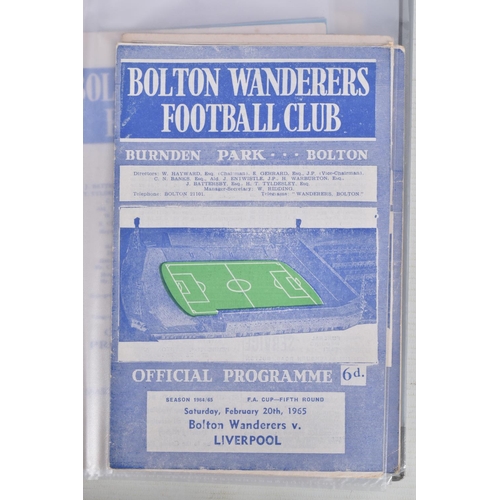 242 - A COLLECTION OF BOLTON WANDERERS AND WIGAN ATHLETIC FOOTBALL CLUB PROGRAMMES, Bolton Wanderers  prog... 