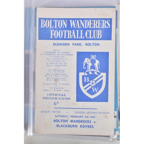 242 - A COLLECTION OF BOLTON WANDERERS AND WIGAN ATHLETIC FOOTBALL CLUB PROGRAMMES, Bolton Wanderers  prog... 