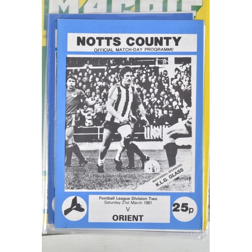 243 - A COLLECTION OF NOTTS COUNTY FOOTBALL CLUB PROGRAMMES, programmes range from 1956 to 2005, featuring... 