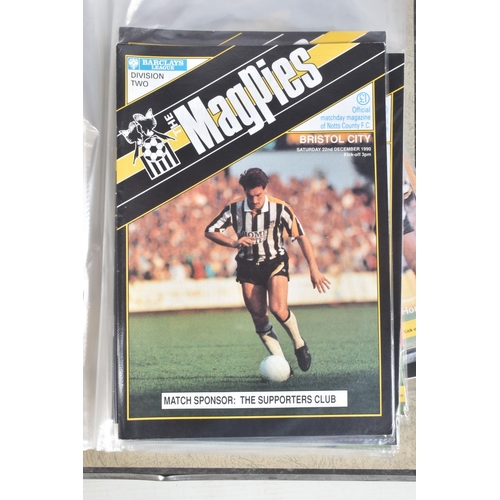 243 - A COLLECTION OF NOTTS COUNTY FOOTBALL CLUB PROGRAMMES, programmes range from 1956 to 2005, featuring... 