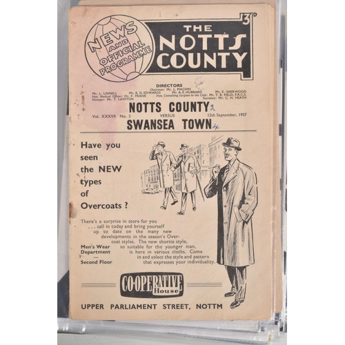 243 - A COLLECTION OF NOTTS COUNTY FOOTBALL CLUB PROGRAMMES, programmes range from 1956 to 2005, featuring... 