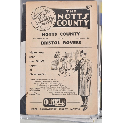 243 - A COLLECTION OF NOTTS COUNTY FOOTBALL CLUB PROGRAMMES, programmes range from 1956 to 2005, featuring... 