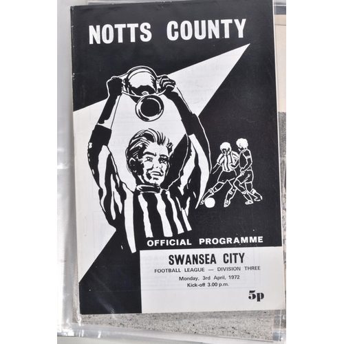 243 - A COLLECTION OF NOTTS COUNTY FOOTBALL CLUB PROGRAMMES, programmes range from 1956 to 2005, featuring... 