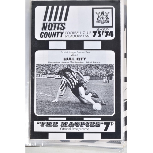 243 - A COLLECTION OF NOTTS COUNTY FOOTBALL CLUB PROGRAMMES, programmes range from 1956 to 2005, featuring... 