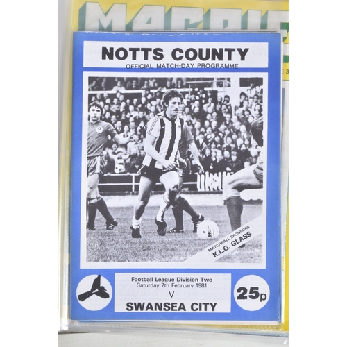 243 - A COLLECTION OF NOTTS COUNTY FOOTBALL CLUB PROGRAMMES, programmes range from 1956 to 2005, featuring... 