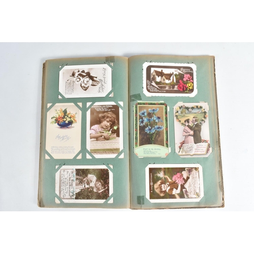 244 - A SELECTION OF VINTAGE POSTCARD ALBUMS, four in total all 20th Century relating to Birthday Wishes, ... 