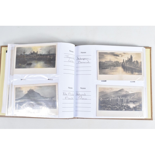 261 - TWO ALBUMS OF EARLY 20TH CENTURY POSTCARDS albums of early 20th century, the first album features va... 