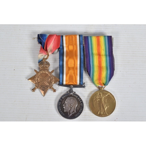 263 - A MONMOUTHSHIRE REGIMENT TRIO OF WWI MEDALS AND TWO WWII MEDALS, the 1914-15 trio is correctly named... 