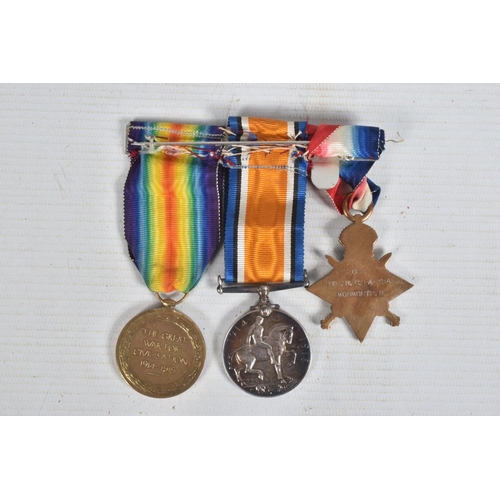 263 - A MONMOUTHSHIRE REGIMENT TRIO OF WWI MEDALS AND TWO WWII MEDALS, the 1914-15 trio is correctly named... 