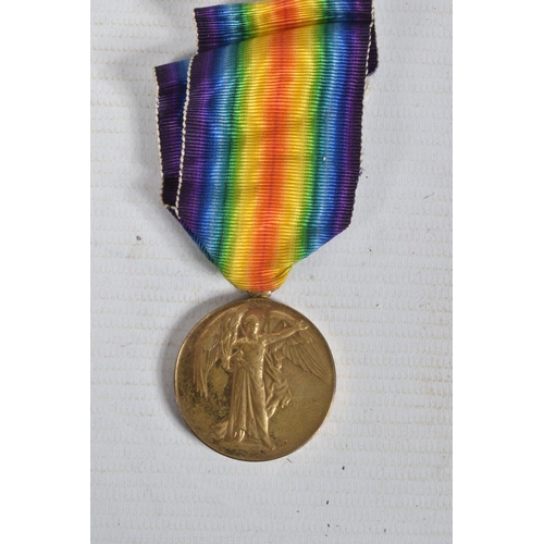 264 - A FIFTEENTH LONDON REGIMENT PAIR OF WWI MEDALS AND SOME CLOTH INSIGNA, the medals are correctly name... 