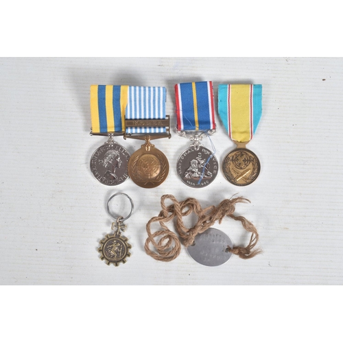 266 - A BOX OF ASSORTED MILITARIA TO INCLUDE A BLAZER, KIT BAG, MEDALS, KUKRIS AND ASSORTED EPHEMERA, the ... 