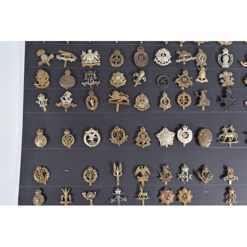 267 - A COLLECTION OF OVER ONE HUNDRED CAP AND COLLAR BADGES FROM VARIOUS ERAS OF THE 20TH CENTURY, this v... 