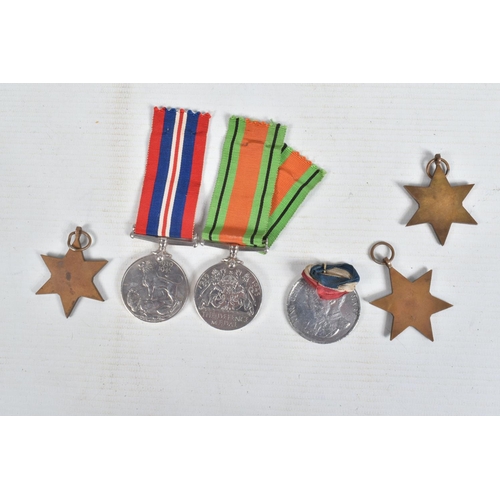 288 - ATTRIBUTED WWII MEDAL GROUP, & OTHER INSIGNIA, a War & Defence Medal pair together with RAF Cap badg... 