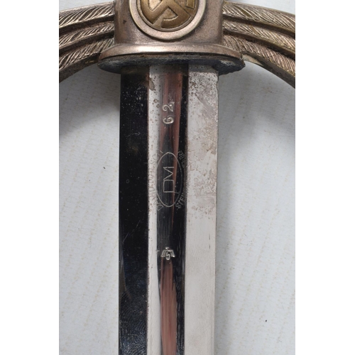 289 - AN EARLY THIRD REICH LUFTWAFFE OFFICERS SWORD, by the maker David Malsch of Steinbach-Thur Germany, ... 