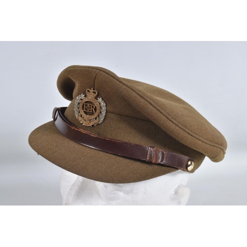 300 - A ROYAL ENGINEERS CAP, VARIOUS BUTTONS, CUFFLINKS, MEDALS BARS and other assorted items, the RE cap ... 