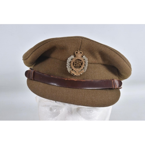 300 - A ROYAL ENGINEERS CAP, VARIOUS BUTTONS, CUFFLINKS, MEDALS BARS and other assorted items, the RE cap ... 