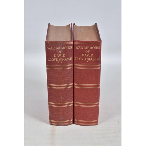 303 - A BOX CONTAING VARIOUS MILITARY THEMED BOOKS, inc two volumes of The memoirs of David Lloyd George, ... 